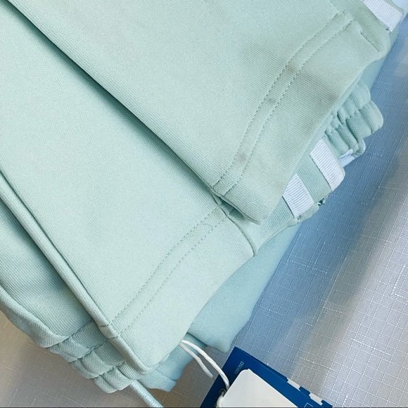 🌟Sold ADIDAS joggers Adidas TRACK PANTS mint green white strips sporty chic ath - Picture 9 of 13